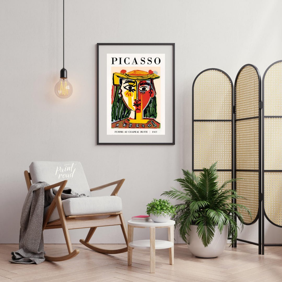 This iconic poster features Pablo Picasso’s “Bust of a Woman with a Hat” (Femme au Chapeau Buste), … for living room