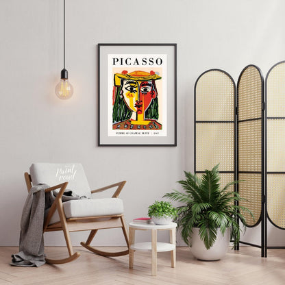 This iconic poster features Pablo Picasso’s “Bust of a Woman with a Hat” (Femme au Chapeau Buste), … for living room