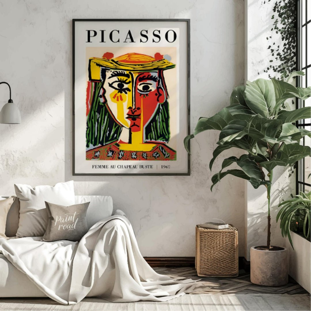 This iconic poster features Pablo Picasso’s “Bust of a Woman with a Hat” (Femme au Chapeau Buste), … for living room