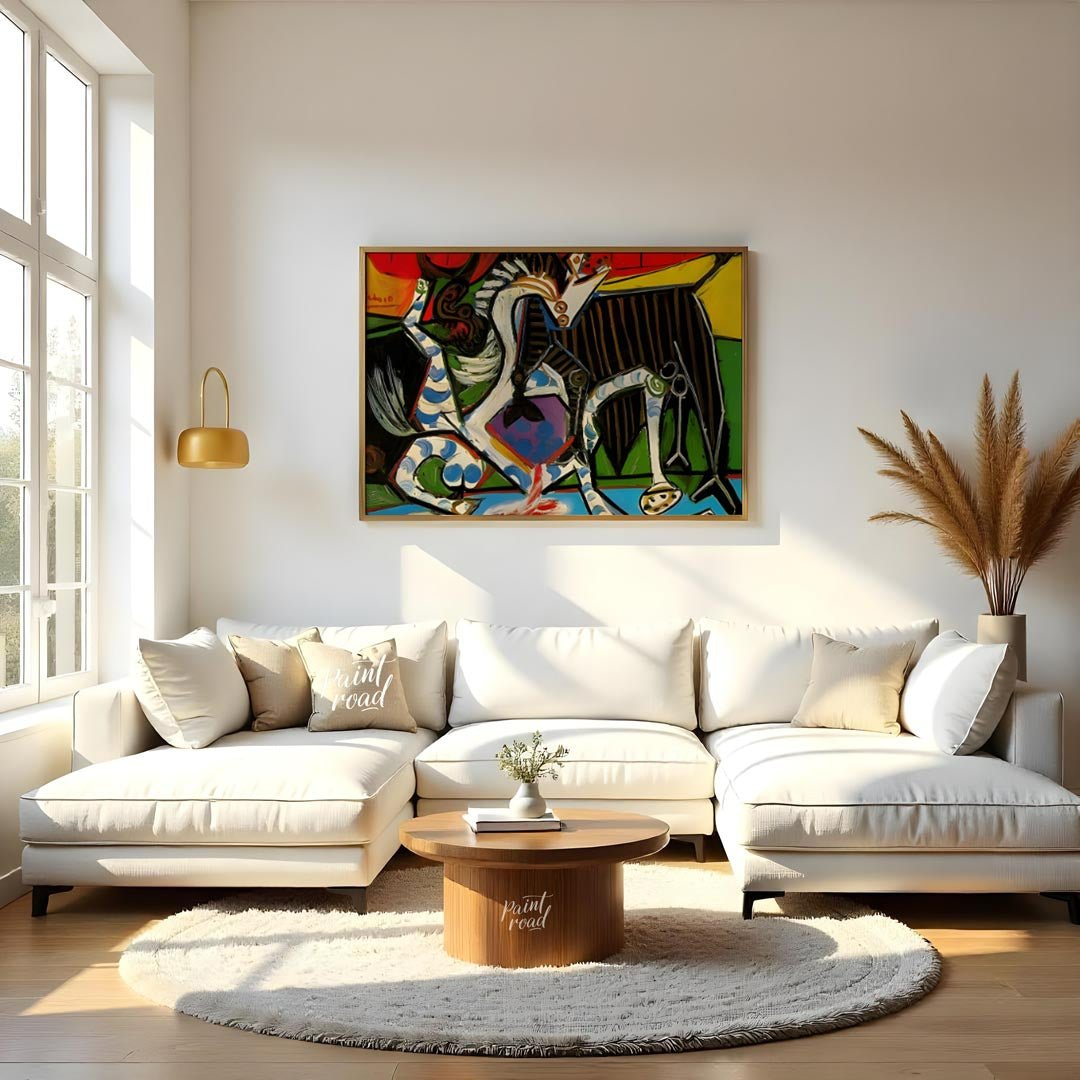 Picasso's Bullfight Painting available online at Paintroad showing abstract art animal art and art collector