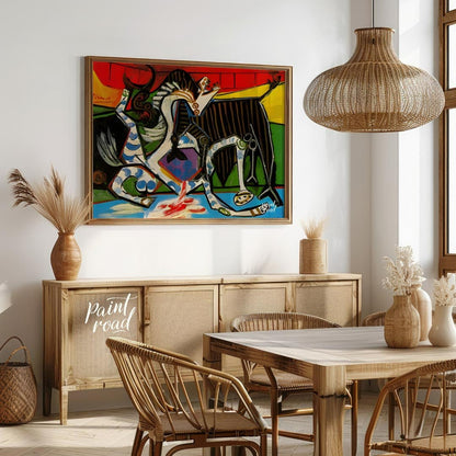 Picasso's Bullfight Painting available online at Paintroad showing abstract art animal art and art collector