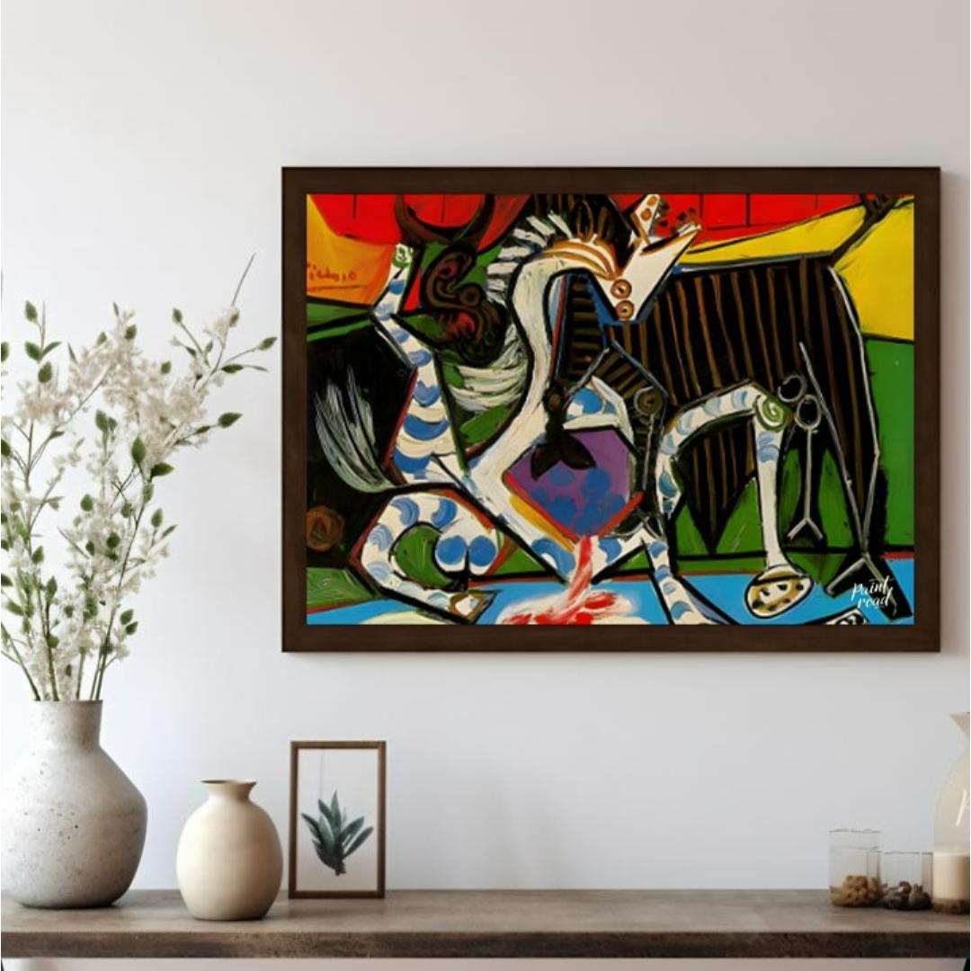Picasso's Bullfight Painting available online at Paintroad showing abstract art animal art and art collector