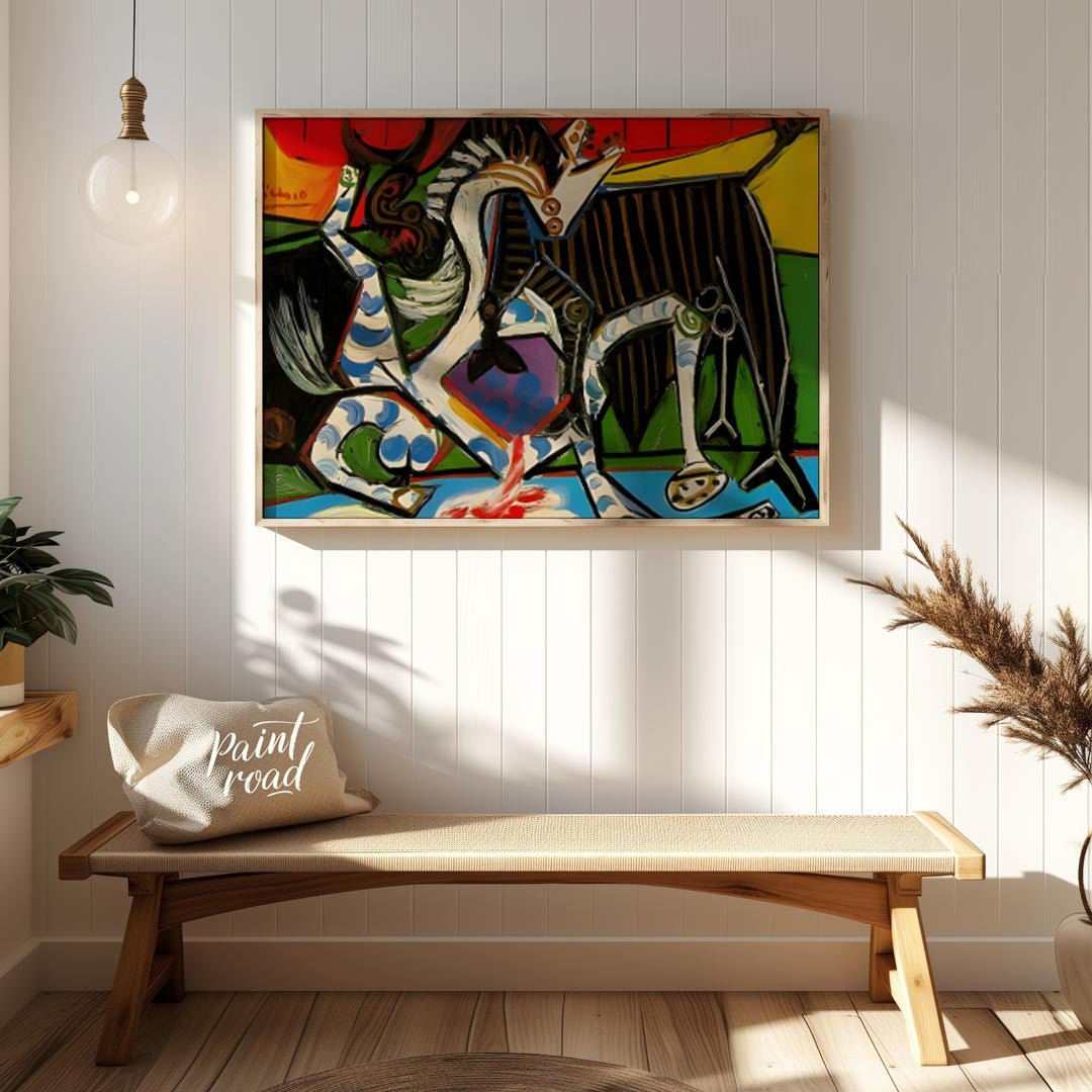 Picasso's Bullfight Painting available online at Paintroad showing abstract art animal art and art collector