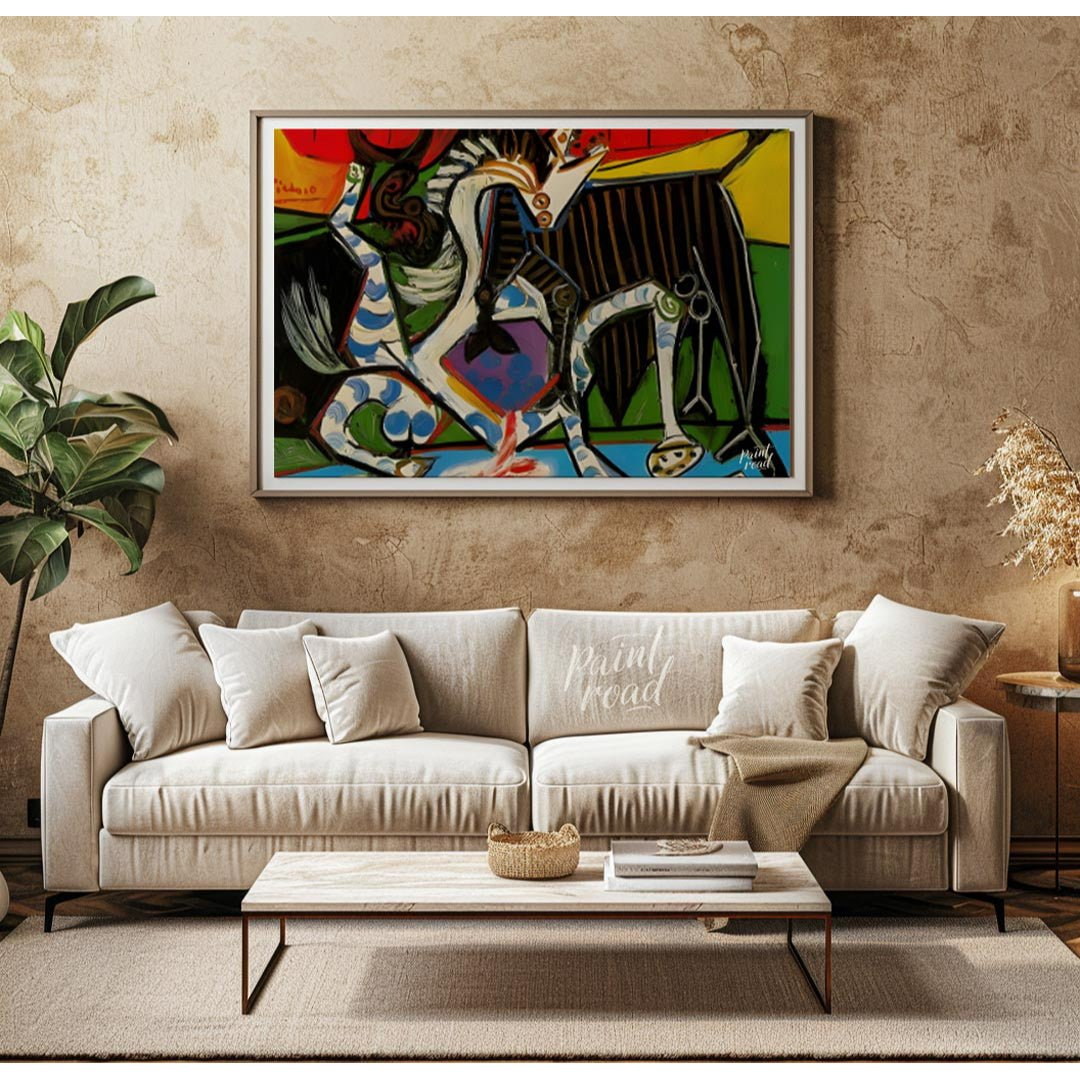 Picasso's Bullfight Painting available online at Paintroad showing abstract art animal art and art collector
