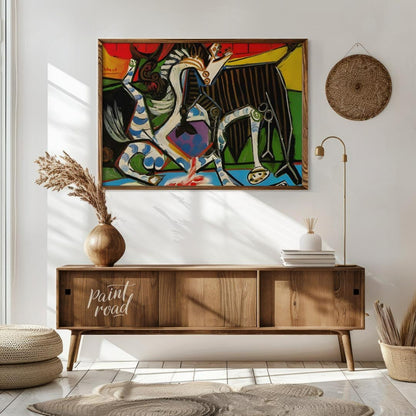 Picasso's Bullfight Painting available online at Paintroad showing abstract art animal art and art collector