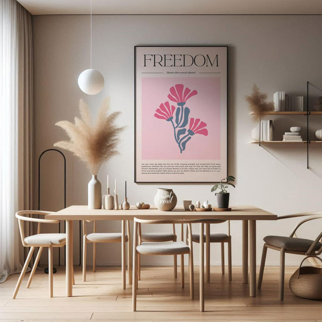 This elegant print features a stylish and inspiring design, perfect for adding a touch of serenity … for dining room