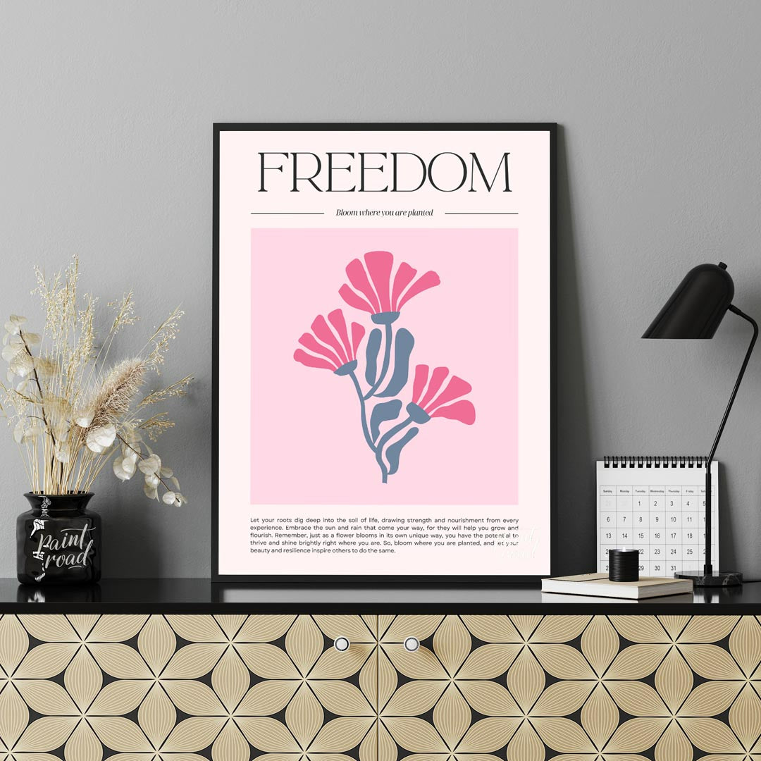 This elegant print features a stylish and inspiring design, perfect for adding a touch of serenity … for office