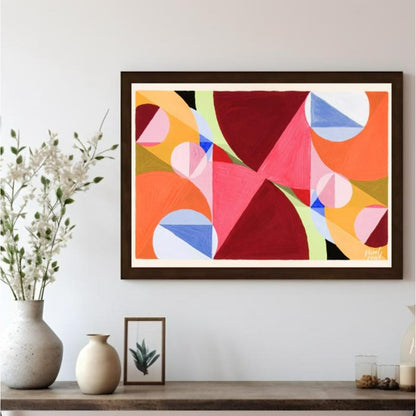 This charming and cheerful image features a dense, repeating pattern of stylized daisy flowers in v… for living room