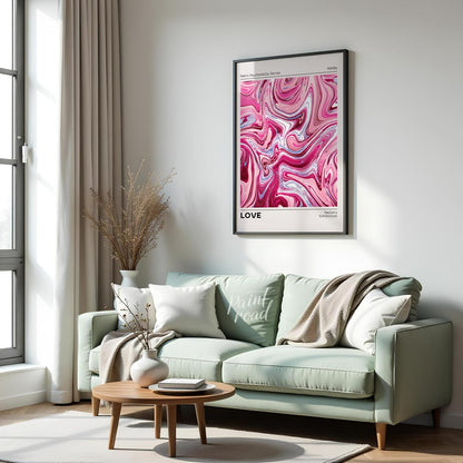 This vibrant and emotive art print, from the “Retro Psychedelia Series” of the “1960s,” displays a … for living room