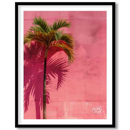 Pink Palm Painting available online at Paintroad showing architectural chic and color
