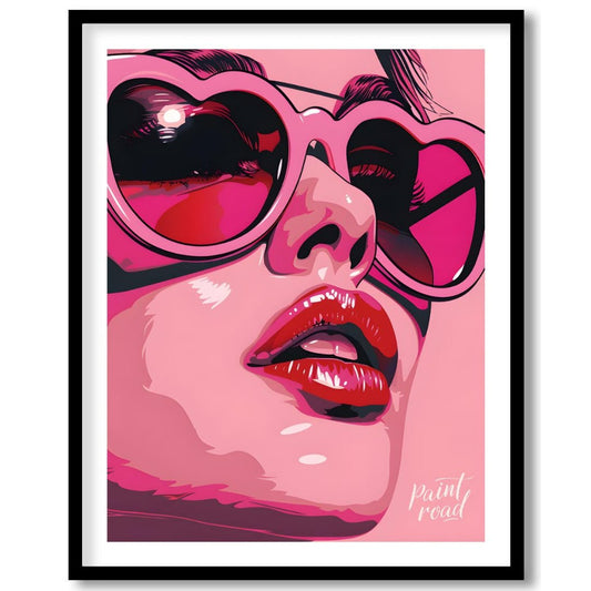 Pink Pop Portrait Painting available online at Paintroad showing art beauty and Bedroom