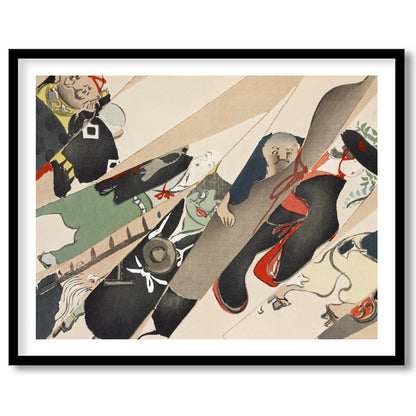 Immerse yourself in the whimsical world of this abstract artwork featuring a playful arrangement of for bedroom