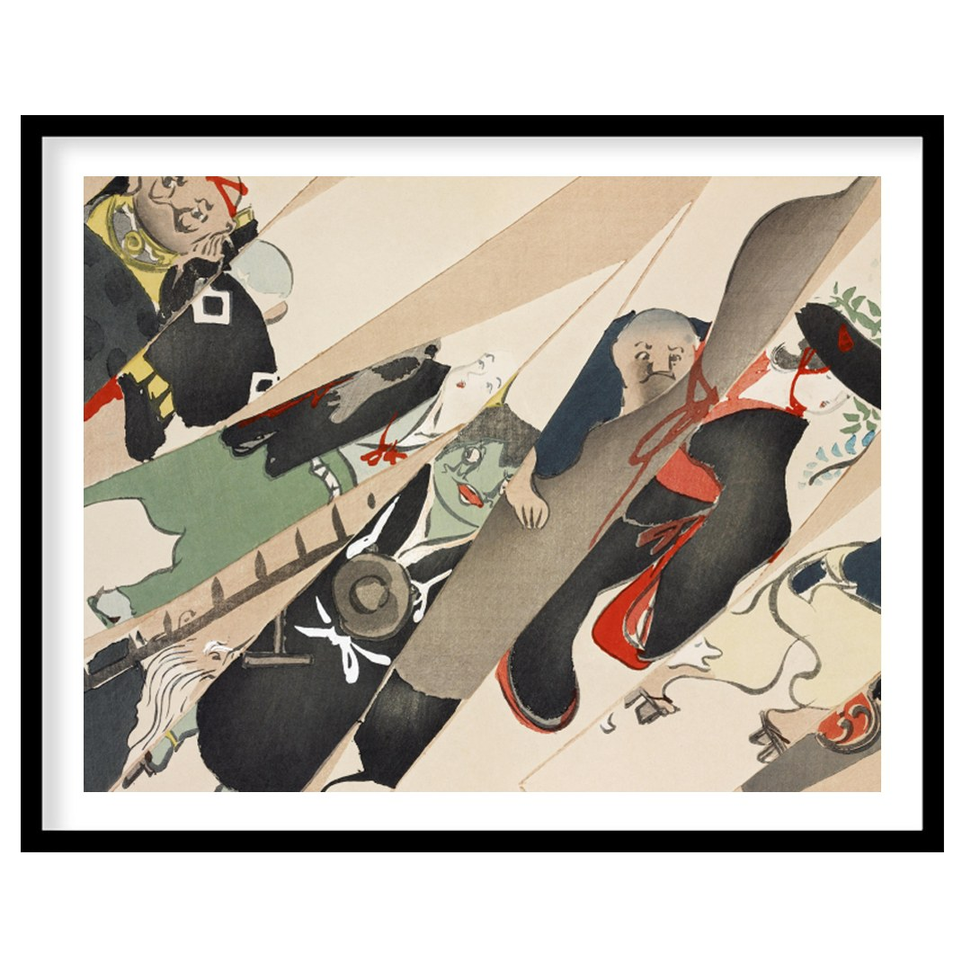 Immerse yourself in the whimsical world of this abstract artwork featuring a playful arrangement of for bedroom