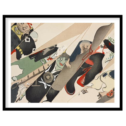 Immerse yourself in the whimsical world of this abstract artwork featuring a playful arrangement of for bedroom