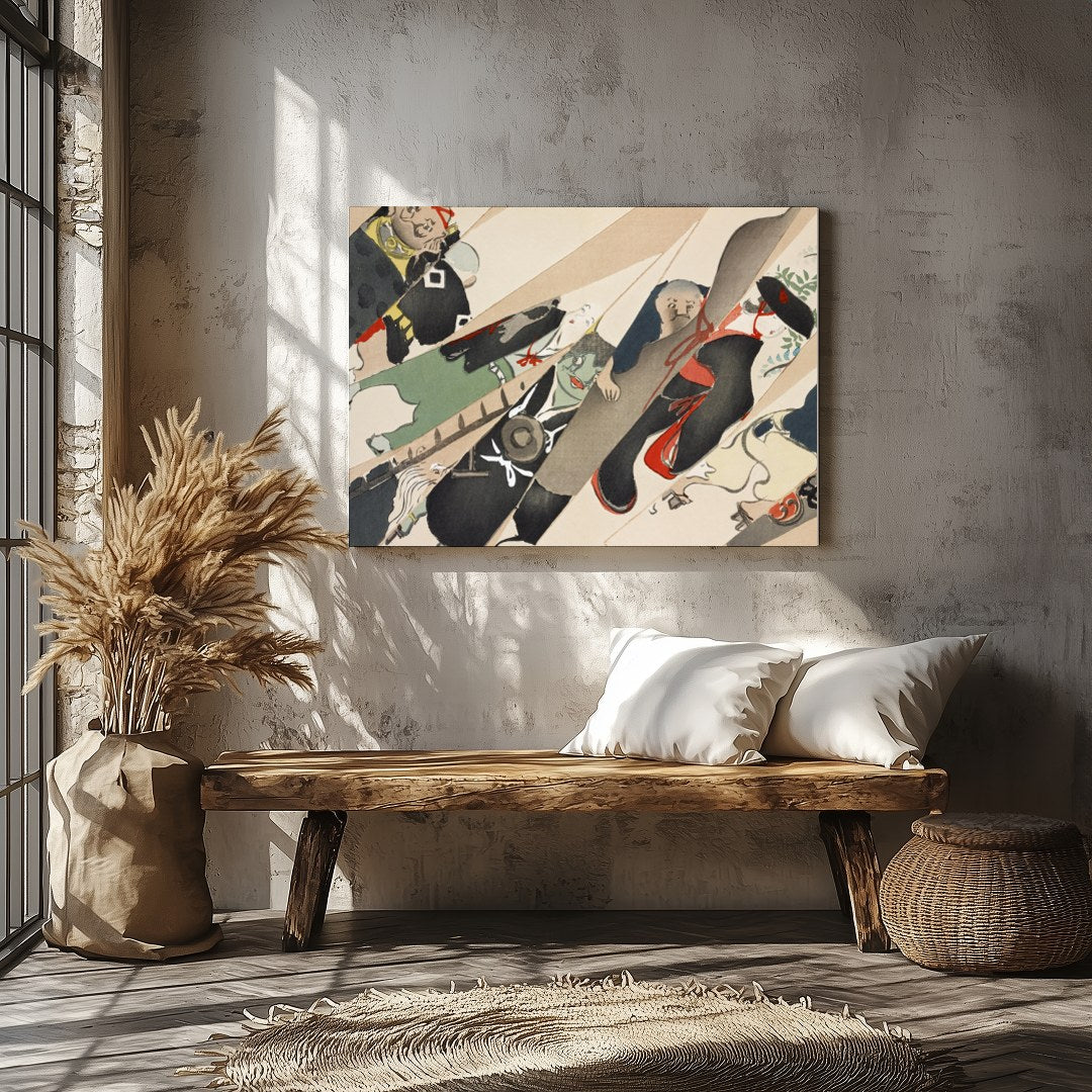 Immerse yourself in the whimsical world of this abstract artwork featuring a playful arrangement of for Veranda