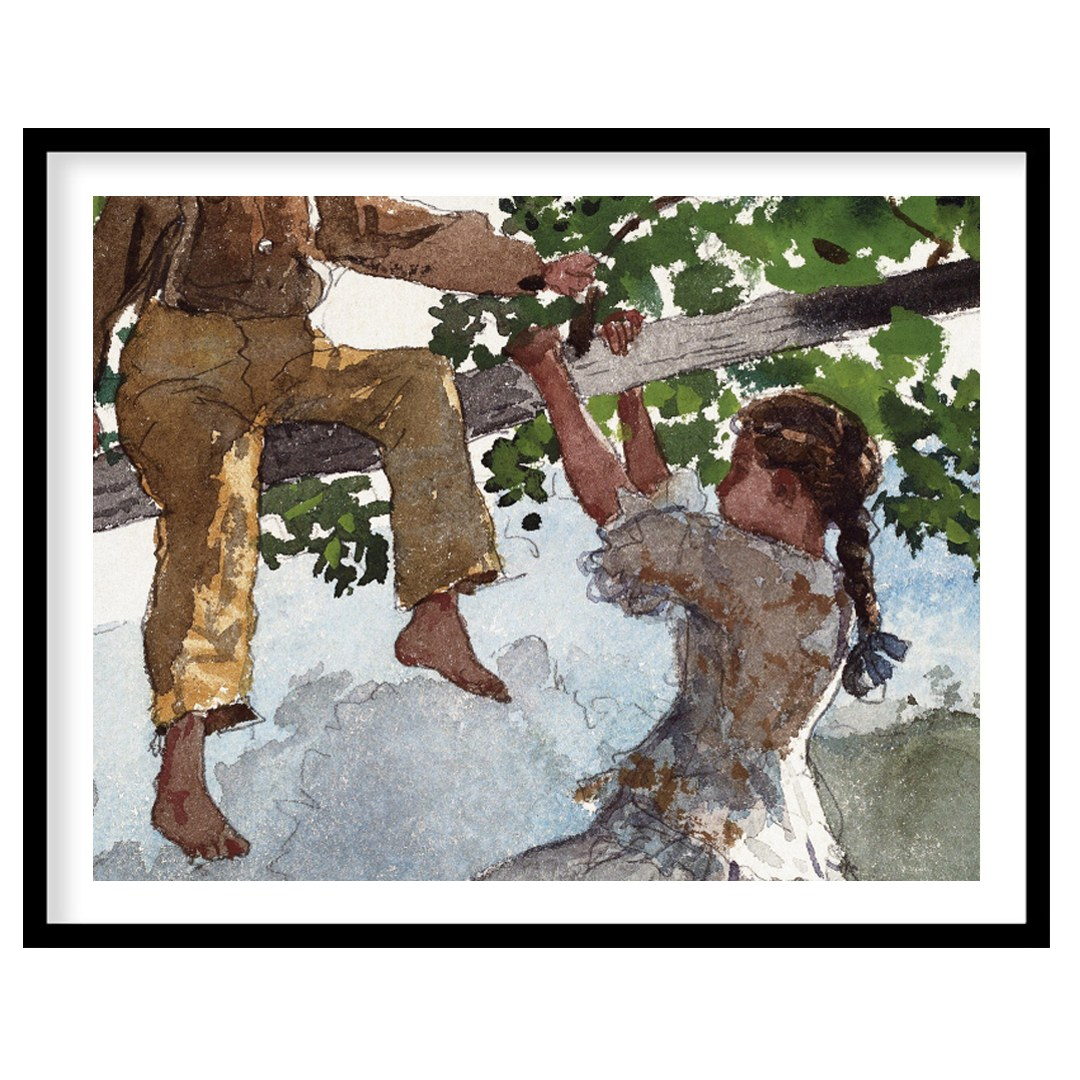 Step into a nostalgic summer day with this charming depiction of childhood play. This captivating for gallery