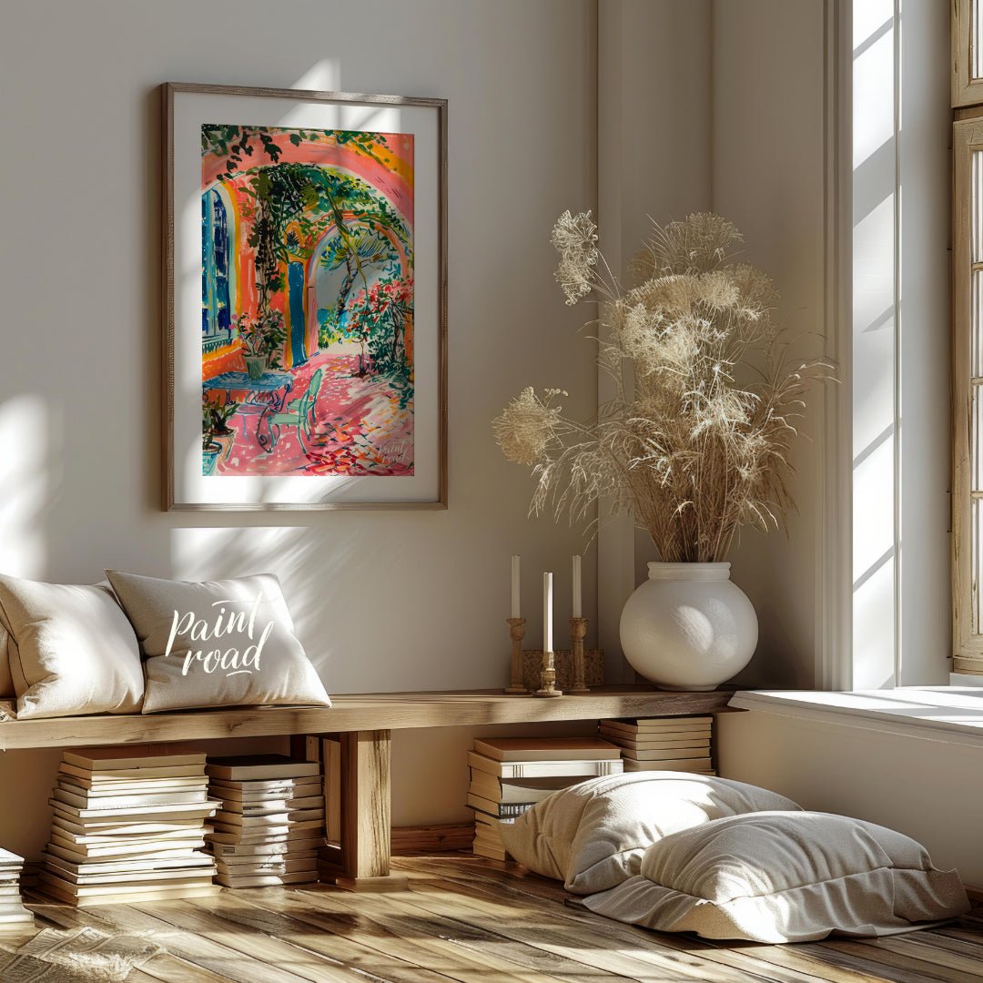 This vibrant art captures a vibrant field of poppies in full bloom. Bold brushstrokes and a rich co… for living room