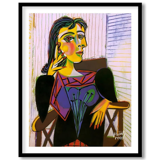 Portrait of Dora Maar Painting available online at Paintroad showing 1937 abstract portrait and art appreciation