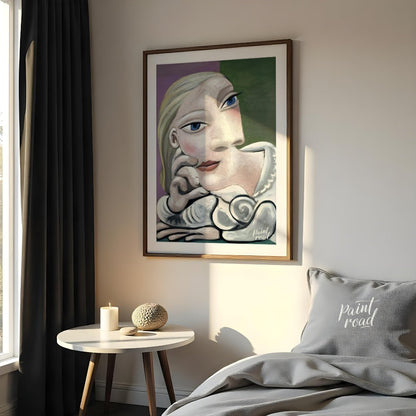 This intimate and serene portrait by Pablo Picasso features his beloved muse, Marie-Thérèse Walter,… for bedroom