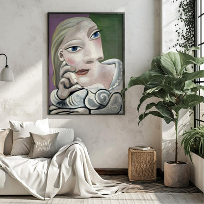This intimate and serene portrait by Pablo Picasso features his beloved muse, Marie-Thérèse Walter,… for living room
