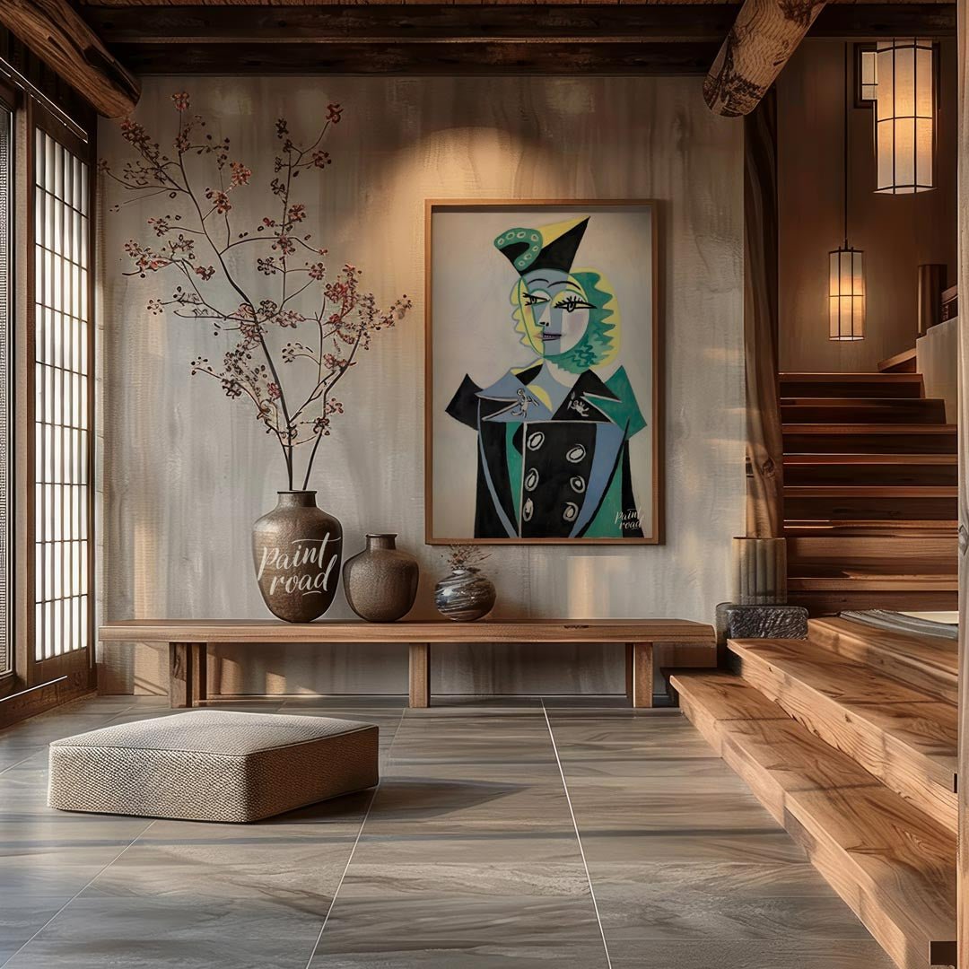 Pablo Picasso’s “Portrait of Nusch Éluard” is a striking and elegant depiction of the Surrealist ar… for entryway