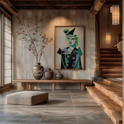 Pablo Picasso’s “Portrait of Nusch Éluard” is a striking and elegant depiction of the Surrealist ar… for entryway