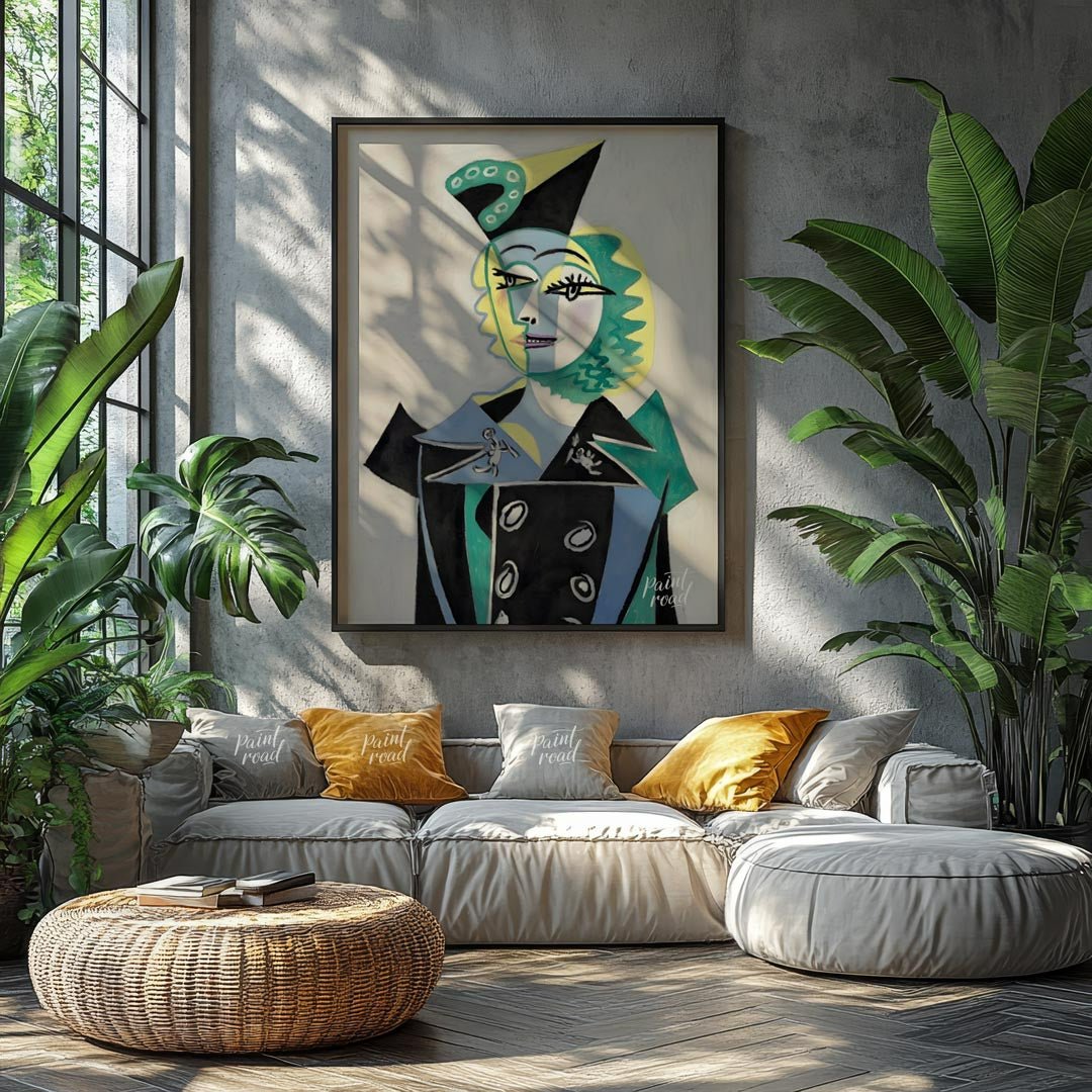 Pablo Picasso’s “Portrait of Nusch Éluard” is a striking and elegant depiction of the Surrealist ar… for living room