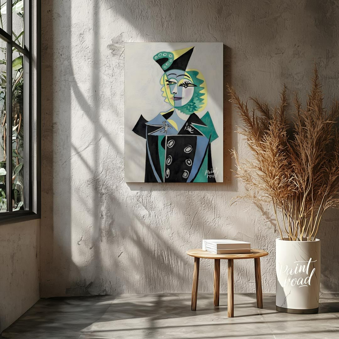 Pablo Picasso’s “Portrait of Nusch Éluard” is a striking and elegant depiction of the Surrealist ar… for living room