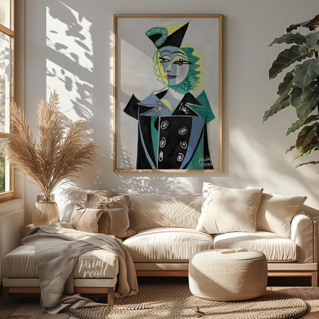 Pablo Picasso’s “Portrait of Nusch Éluard” is a striking and elegant depiction of the Surrealist ar… for living room