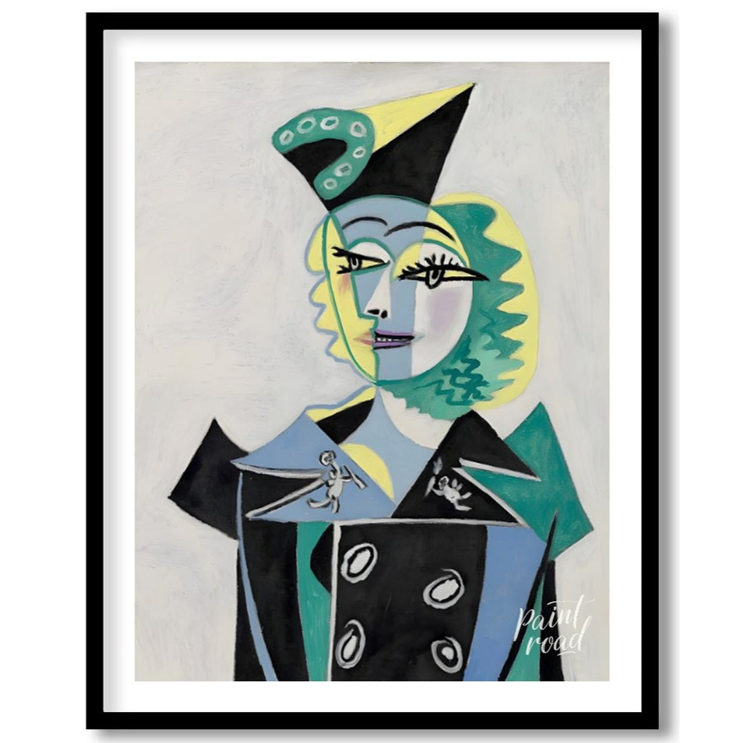 Pablo Picasso’s “Portrait of Nusch Éluard” is a striking and elegant depiction of the Surrealist ar… for place