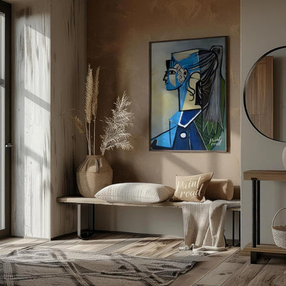 This captivating portrait by Pablo Picasso depicts Sylvette David, a young woman who was his muse i… for entryway