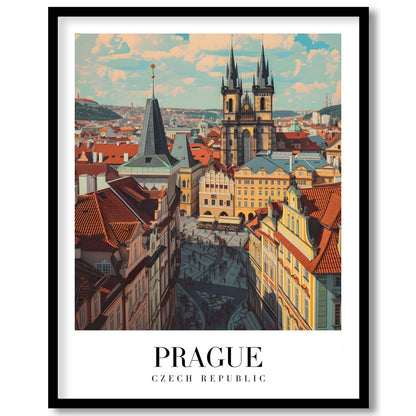 Experience the enchanting allure of Prague with this captivating wall art. Featuring the city's for nook