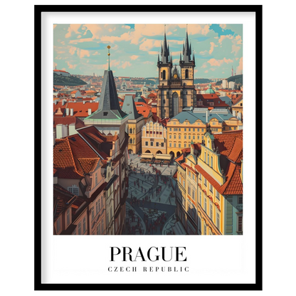 Experience the enchanting allure of Prague with this captivating wall art. Featuring the city's for nook
