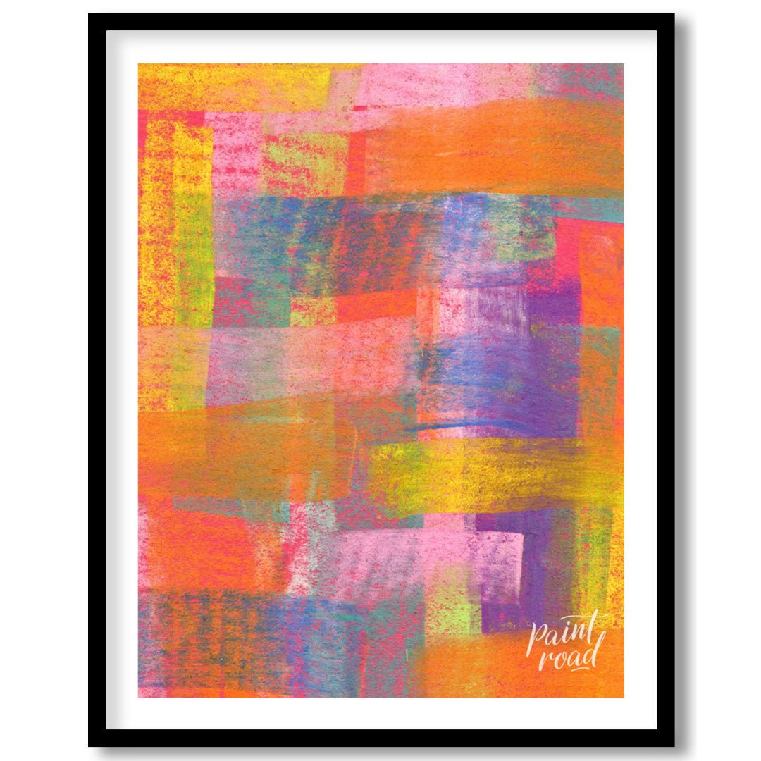 This beautiful painting is an abstract exploration of color and texture. Bold, overlapping rectangl… for abode
