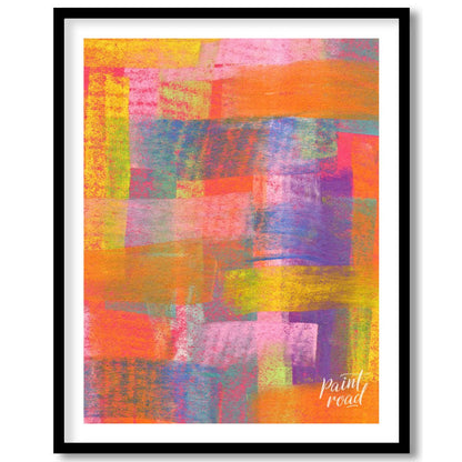 This beautiful painting is an abstract exploration of color and texture. Bold, overlapping rectangl… for abode