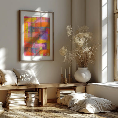 This beautiful painting is an abstract exploration of color and texture. Bold, overlapping rectangl… for living room