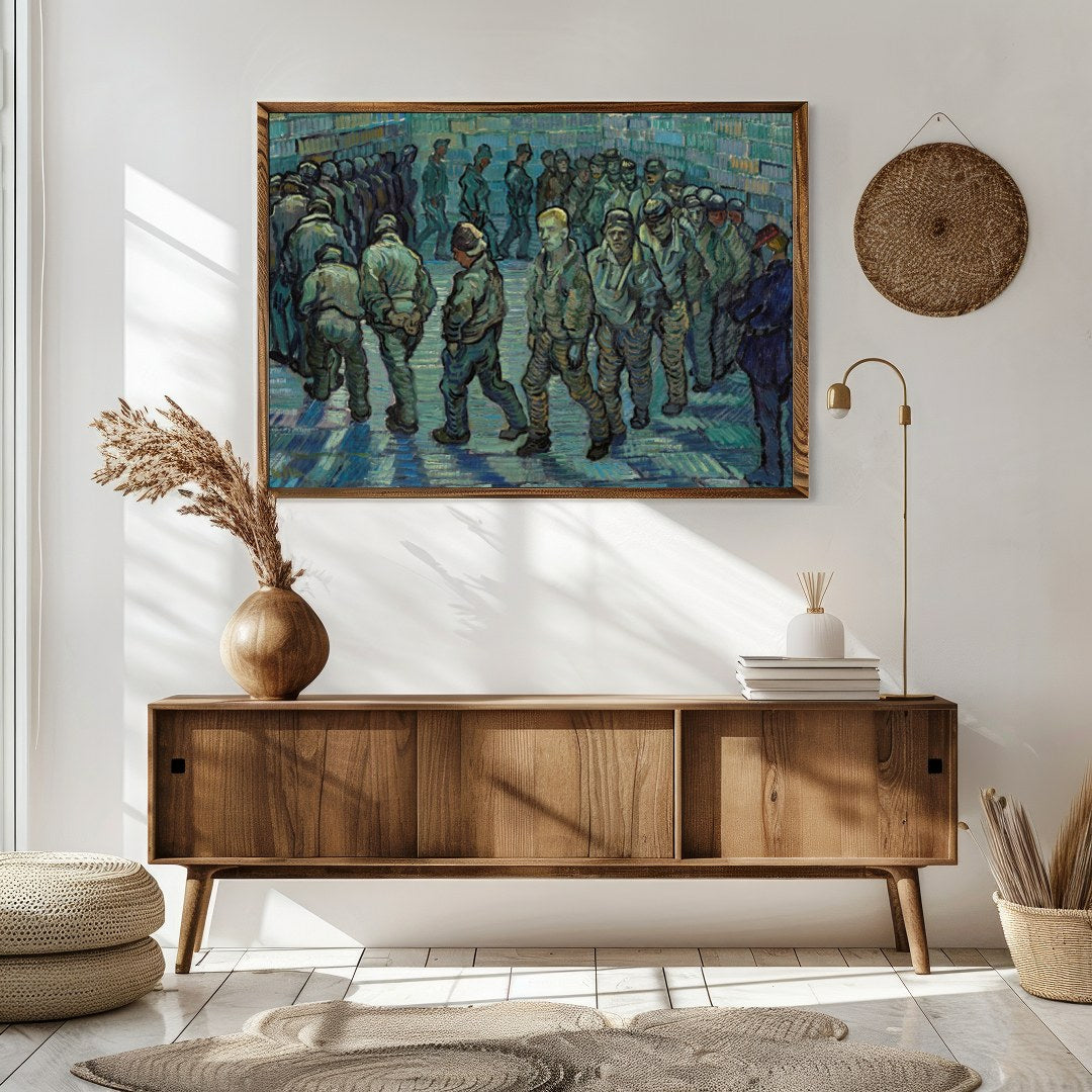 Step into the world of Van Gogh with this evocative piece, 'Prisoners in a Courtyard'. The artwork for Sitting Area