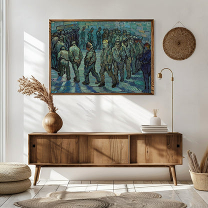 Step into the world of Van Gogh with this evocative piece, 'Prisoners in a Courtyard'. The artwork for Sitting Area