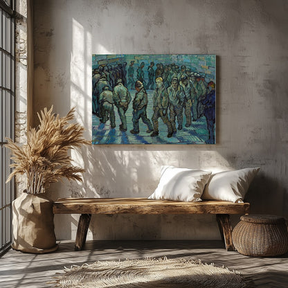 Step into the world of Van Gogh with this evocative piece, 'Prisoners in a Courtyard'. The artwork for Veranda