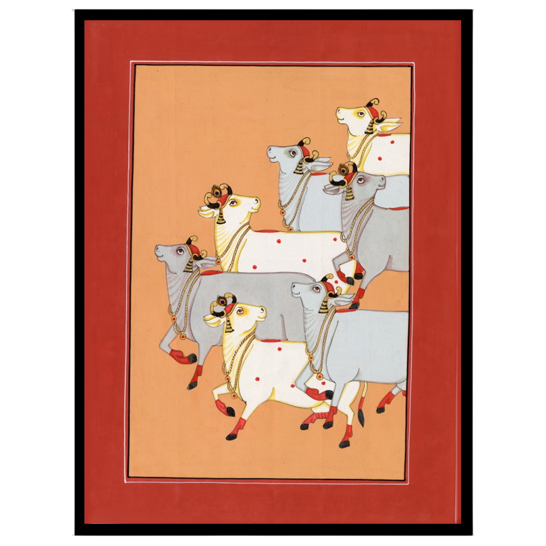 Immerse yourself in the timeless elegance of Pichwai with this striking artwork featuring a for sweet-home