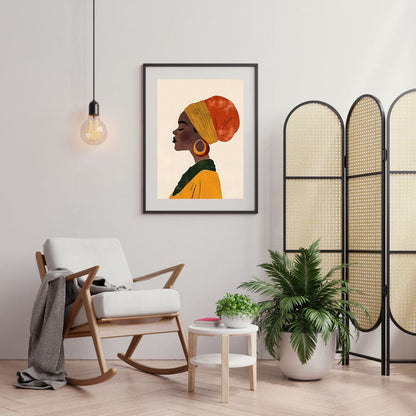 Profile in Warm Hues Painting available online at Paint Road for only Profile in Warm Hues showing African art and beauty