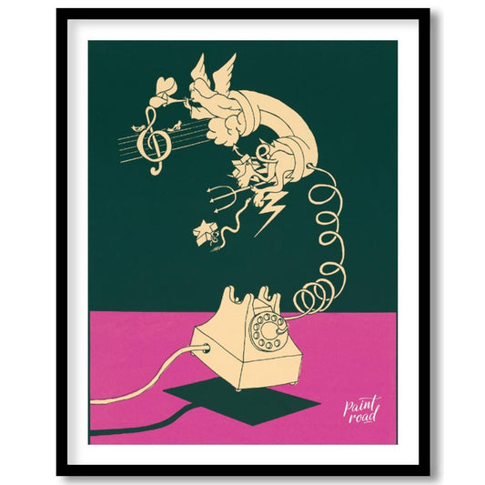 Psychedelic Help Line Painting available online at Paintroad showing 1960s 1970s and angel