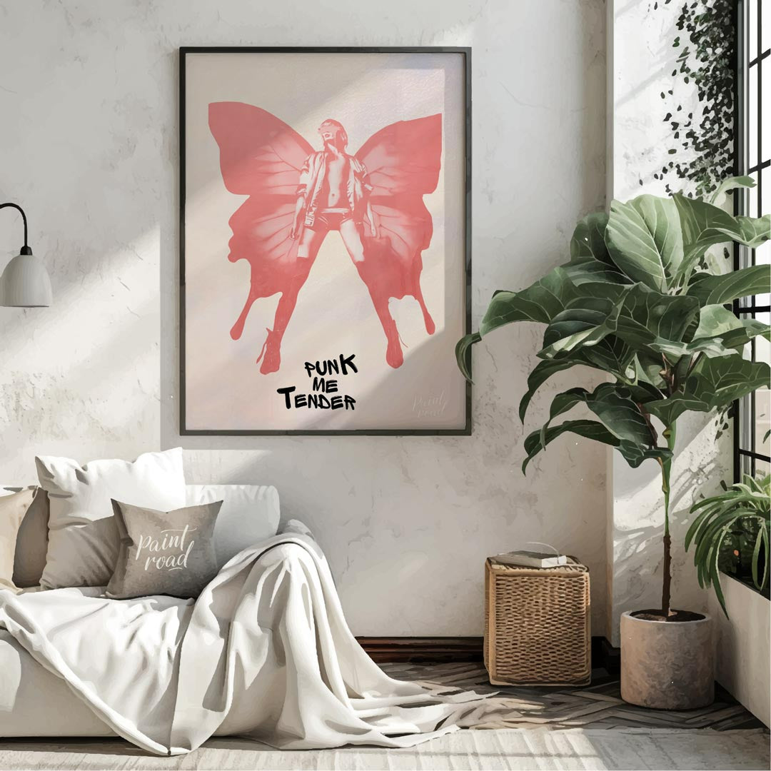 This captivating and edgy art print presents a striking silhouette of a powerful figure, dramatical… for living room