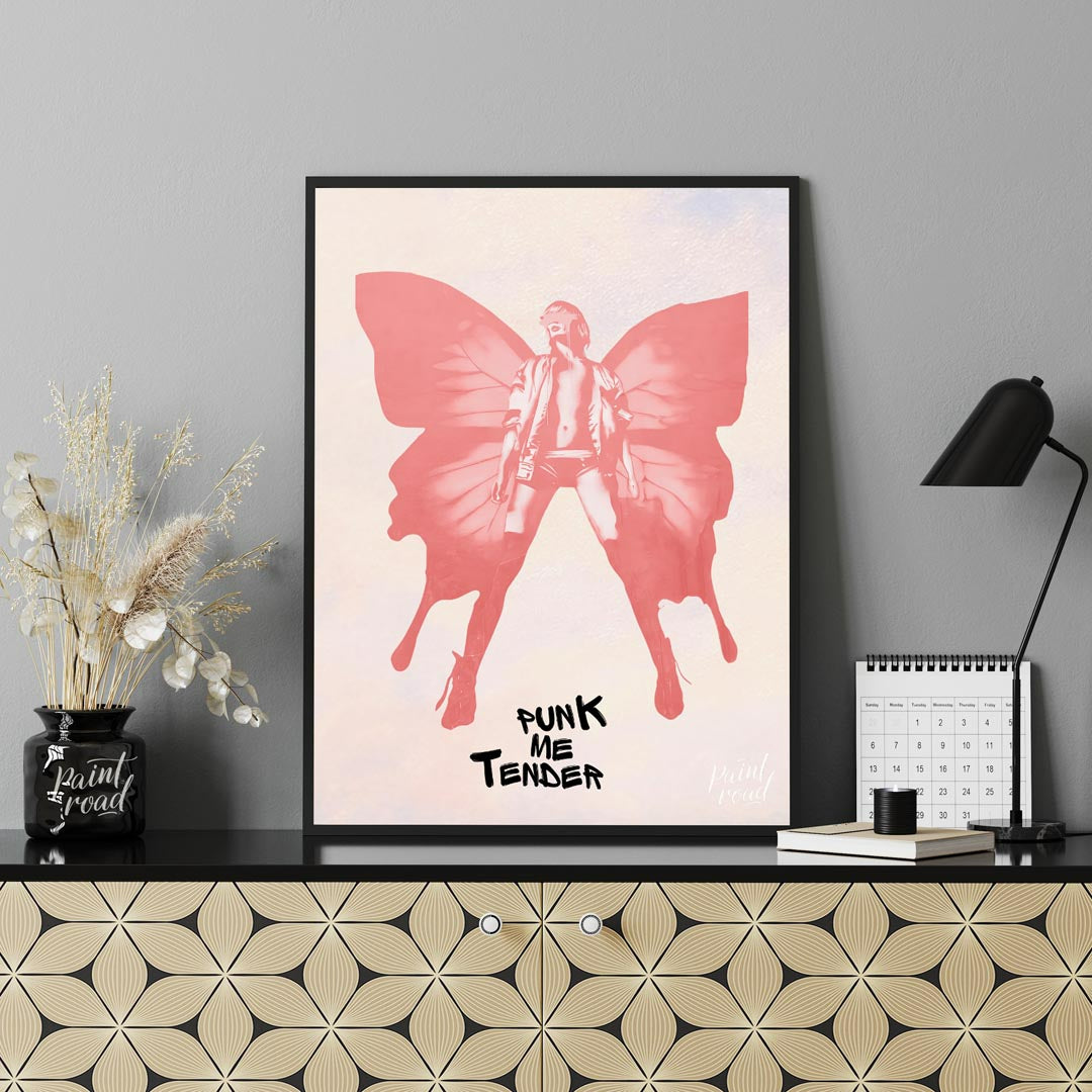 This captivating and edgy art print presents a striking silhouette of a powerful figure, dramatical… for office