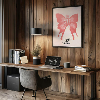 This captivating and edgy art print presents a striking silhouette of a powerful figure, dramatical… for office