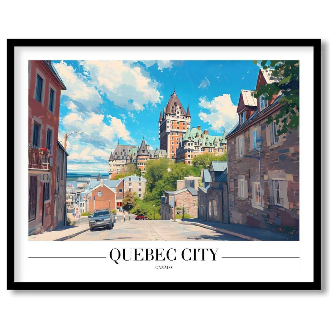 Capture the charm of Quebec City with this stunning depiction of its iconic architecture. The for bedroom