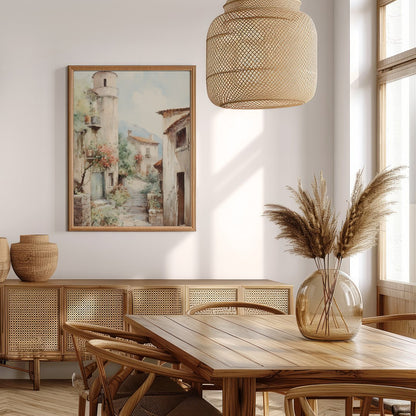 Immerse yourself in the serene charm of a rustic Tuscan village with this exquisite artwork. The for Extra Kitchen
