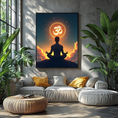 Immerse yourself in tranquility with this breathtaking artwork depicting a solitary figure in for Balcony