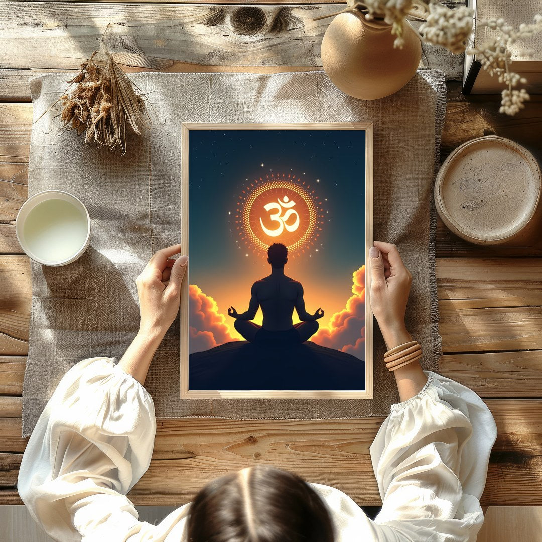 Immerse yourself in tranquility with this breathtaking artwork depicting a solitary figure in for Kitchen
