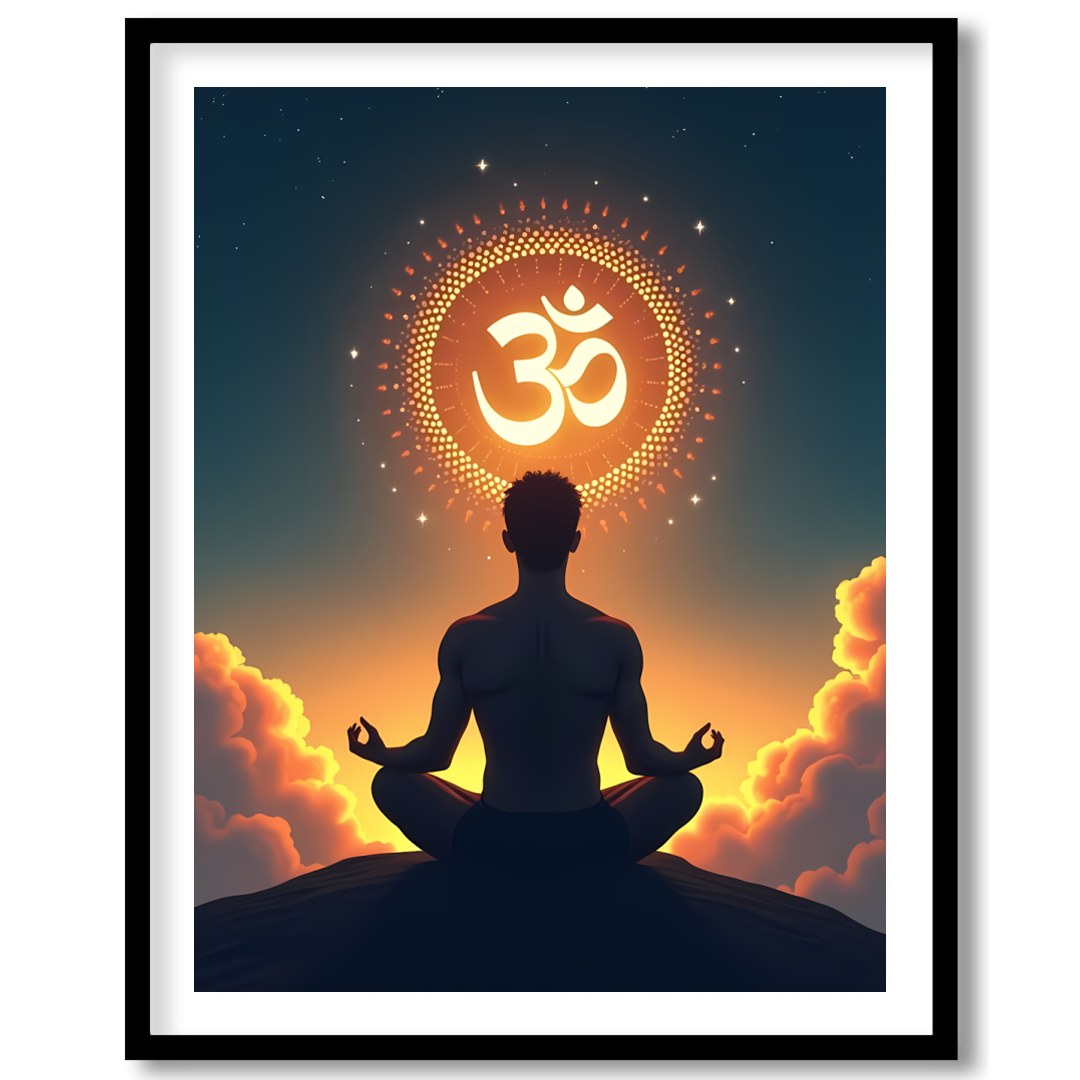 Immerse yourself in tranquility with this breathtaking artwork depicting a solitary figure in for loft